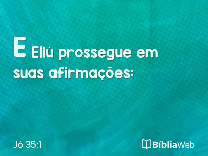 Jó 35:1 em imagem para compartilhar