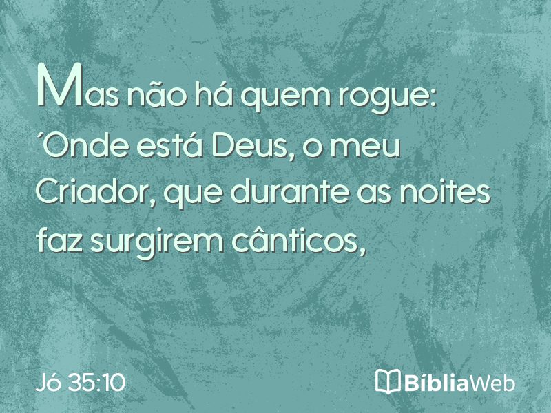 Jó 35:10 em imagem para compartilhar