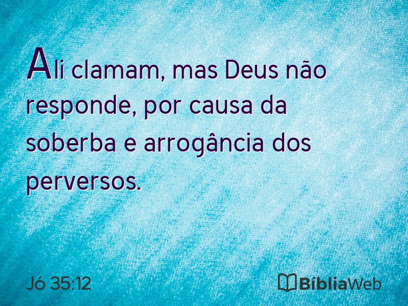 Jó 35:12 em imagem para compartilhar