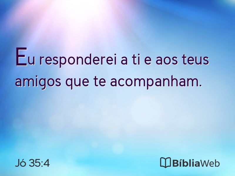 Jó 35:4 em imagem para compartilhar