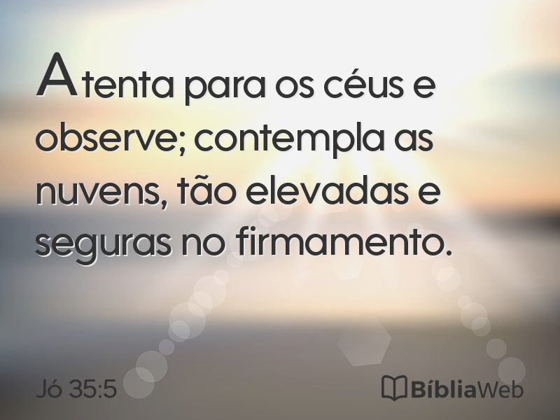 Jó 35:5 em imagem para compartilhar