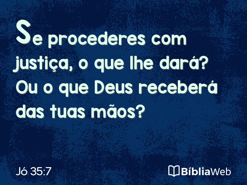 Jó 35:7 em imagem para compartilhar