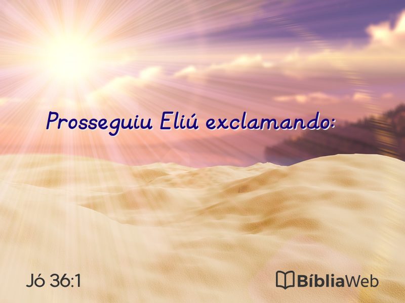Jó 36:1 em imagem para compartilhar