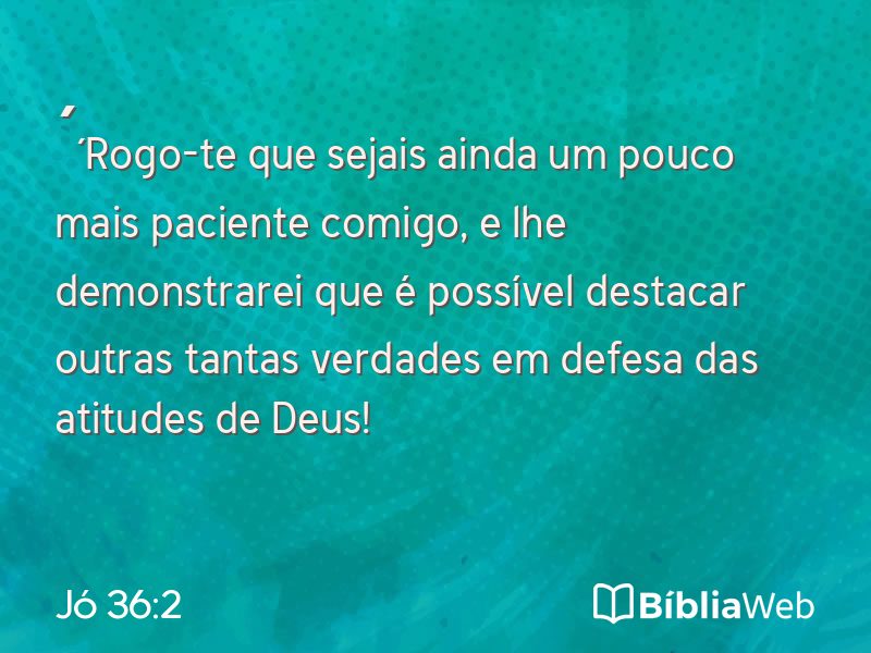 Jó 36:2 em imagem para compartilhar
