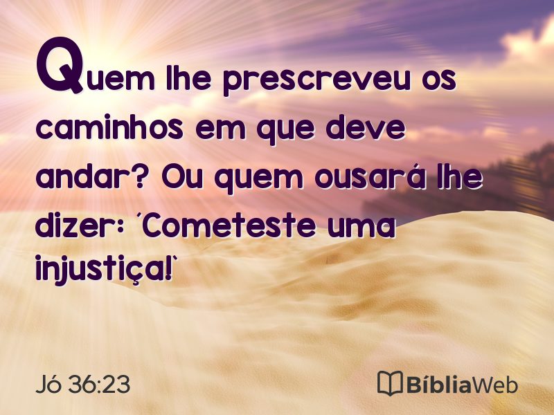 Jó 36:23 em imagem para compartilhar
