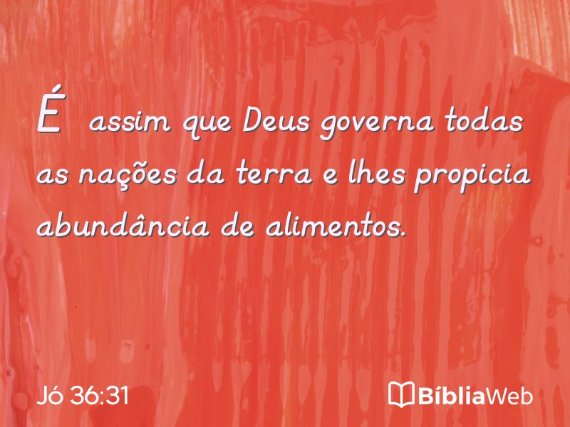 Jó 36:31 em imagem para compartilhar