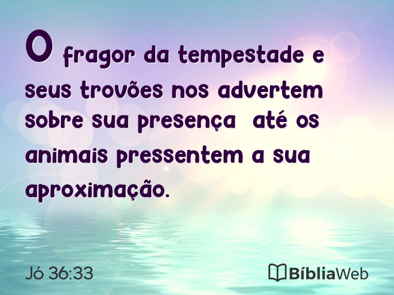 Jó 36:33 em imagem para compartilhar