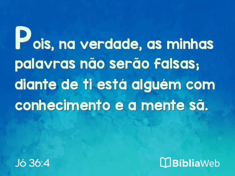 Jó 36:4 em imagem para compartilhar