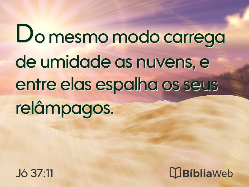 Jó 37:11 em imagem para compartilhar