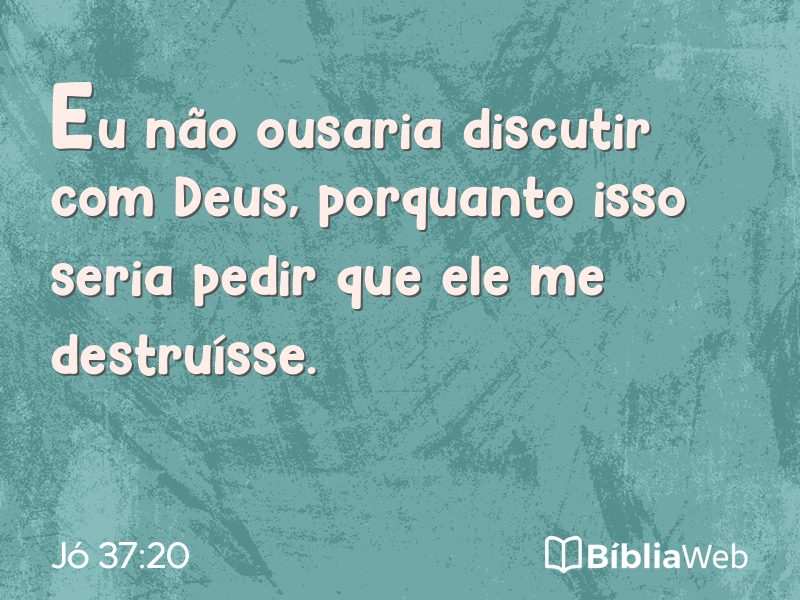 Jó 37:20 em imagem para compartilhar