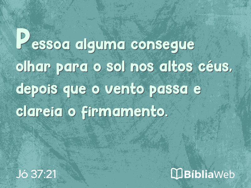 Jó 37:21 em imagem para compartilhar