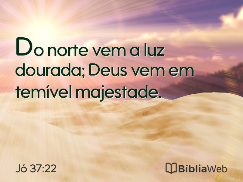 Jó 37:22 em imagem para compartilhar
