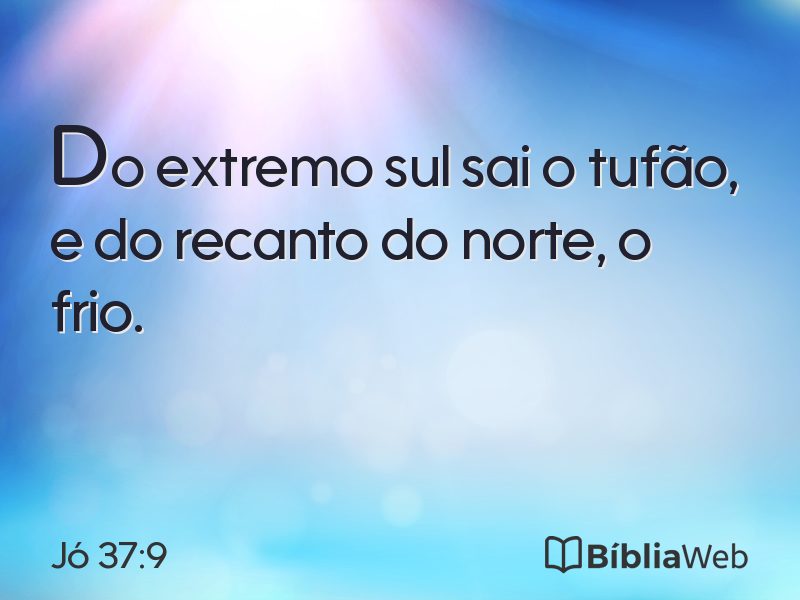 Jó 37:9 em imagem para compartilhar