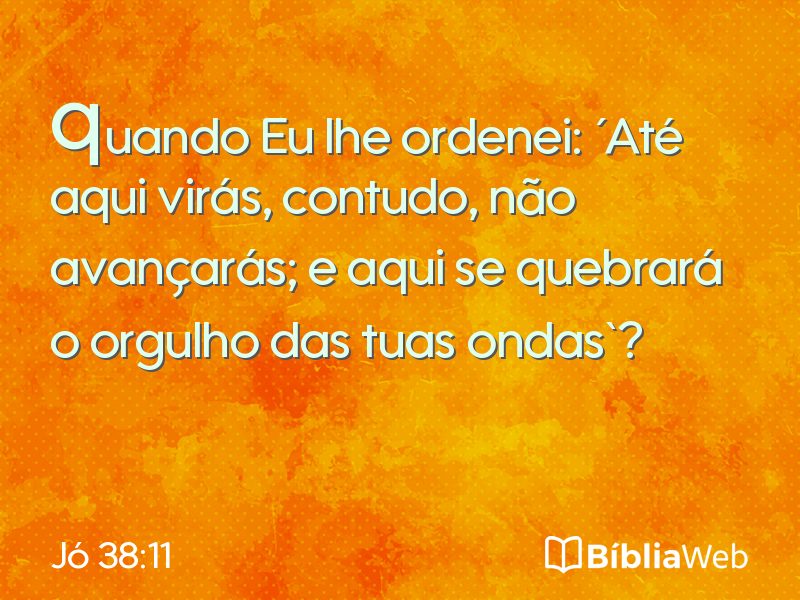 Jó 38:11 em imagem para compartilhar