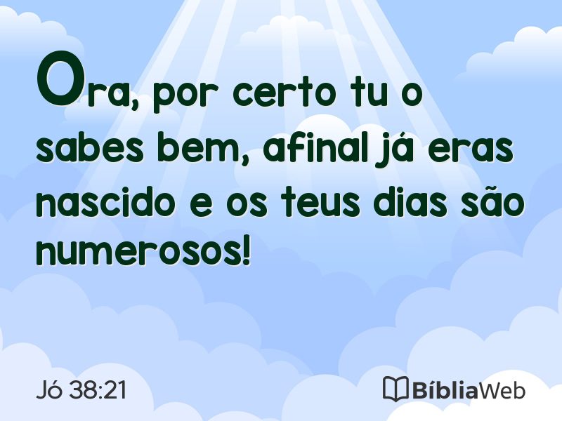Jó 38:21 em imagem para compartilhar