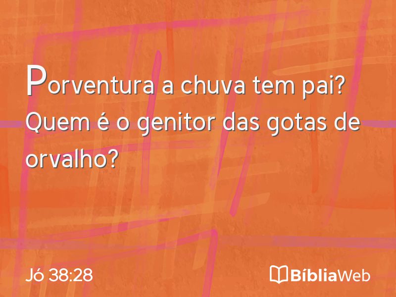 Jó 38:28 em imagem para compartilhar