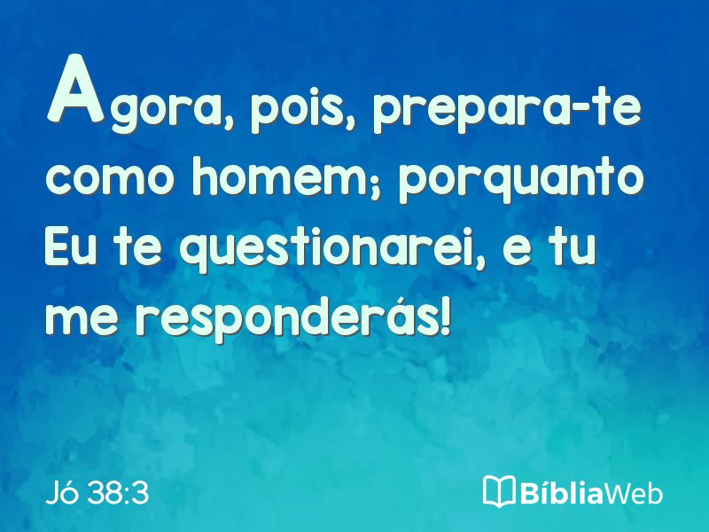 Jó 38:3 em imagem para compartilhar