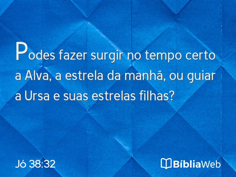 Jó 38:32 em imagem para compartilhar