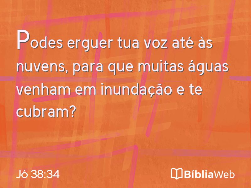 Jó 38:34 em imagem para compartilhar