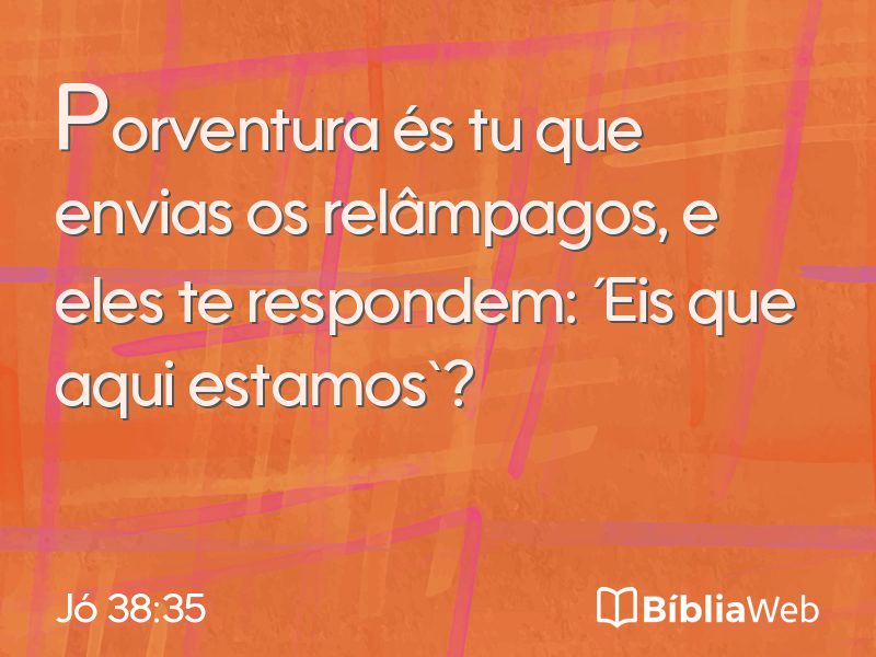 Jó 38:35 em imagem para compartilhar