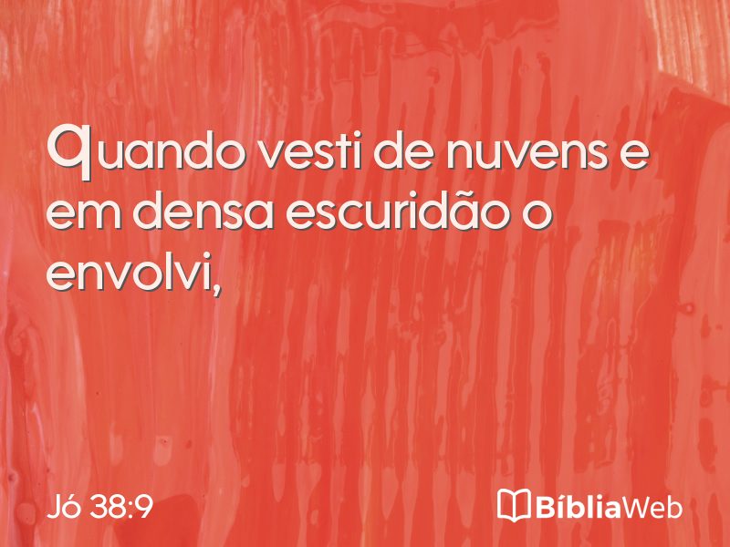 Jó 38:9 em imagem para compartilhar