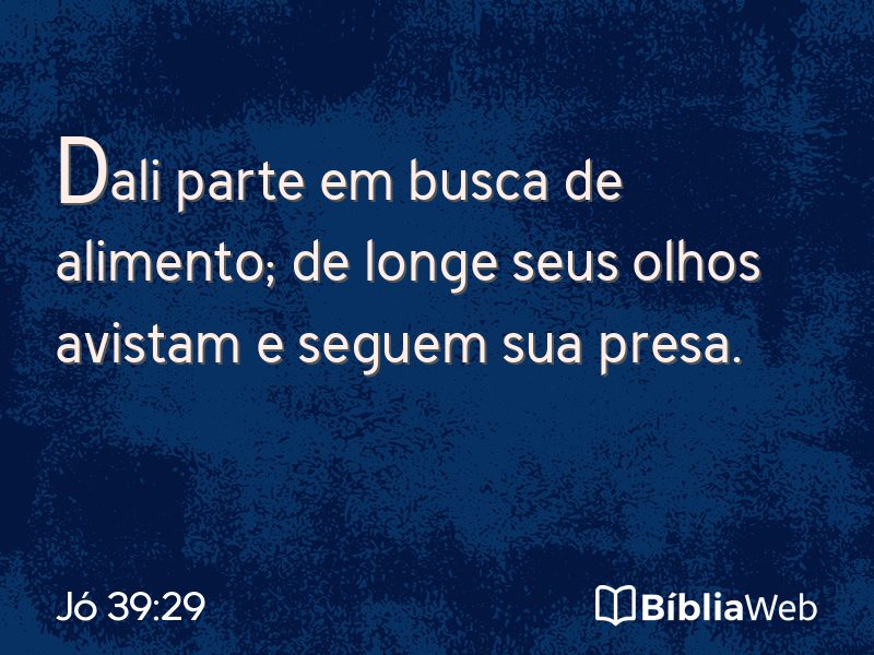 Jó 39:29 em imagem para compartilhar