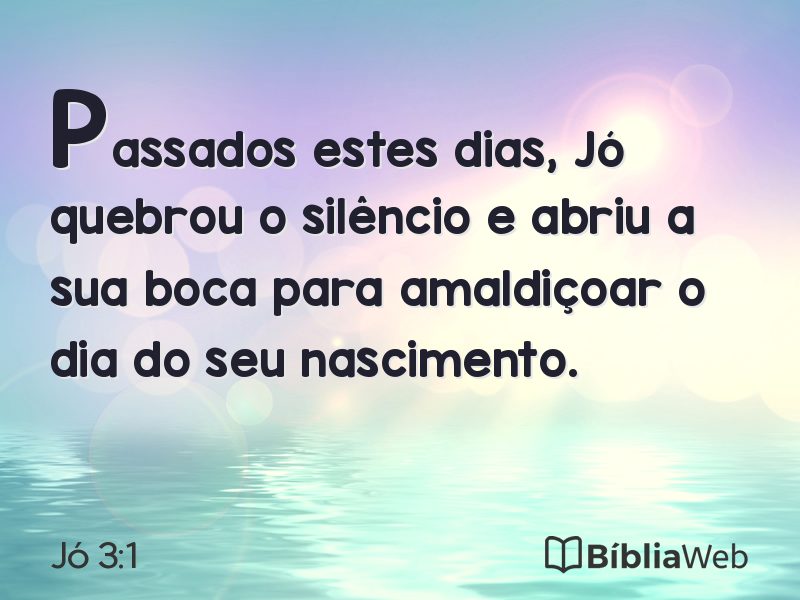 Jó 3:1 em imagem para compartilhar