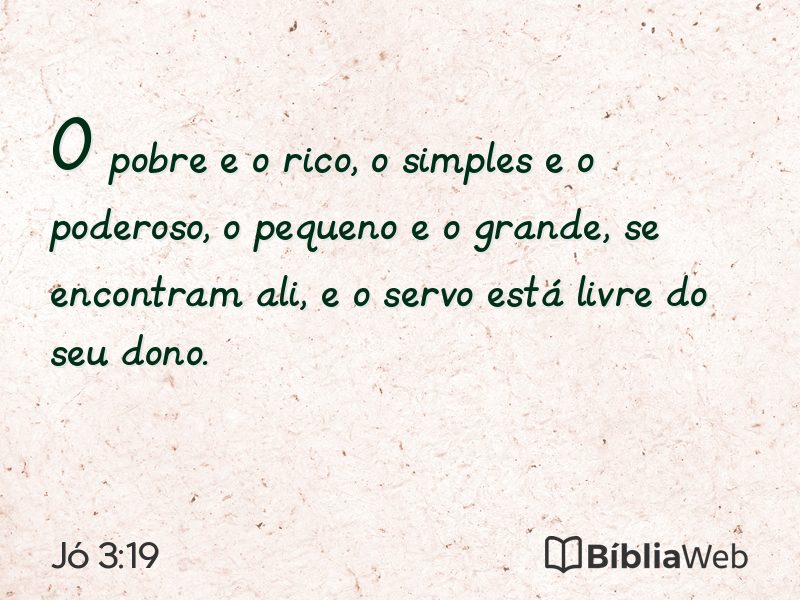 Jó 3:19 em imagem para compartilhar