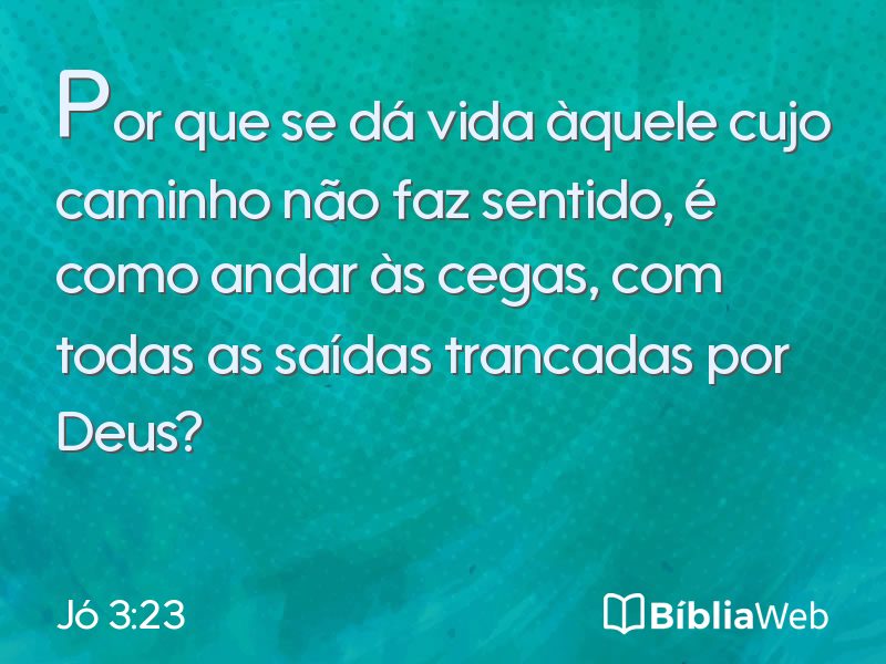 Jó 3:23 em imagem para compartilhar