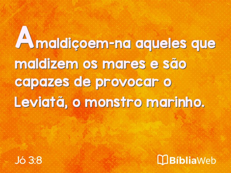Jó 3:8 em imagem para compartilhar