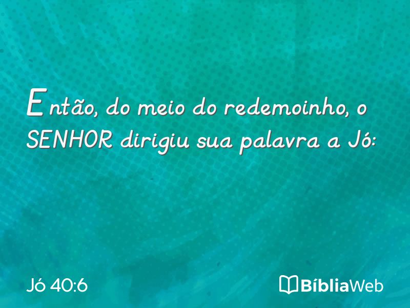 Jó 40:6 em imagem para compartilhar