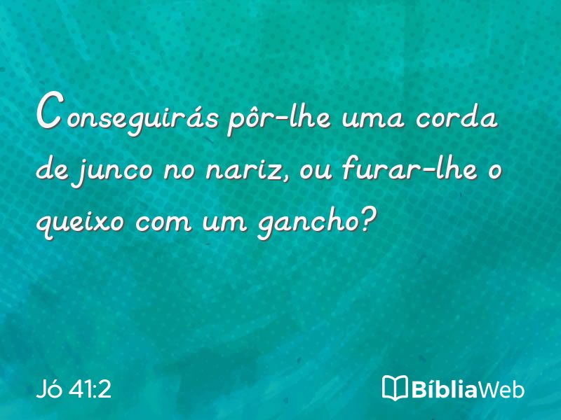 Jó 41:2 em imagem para compartilhar