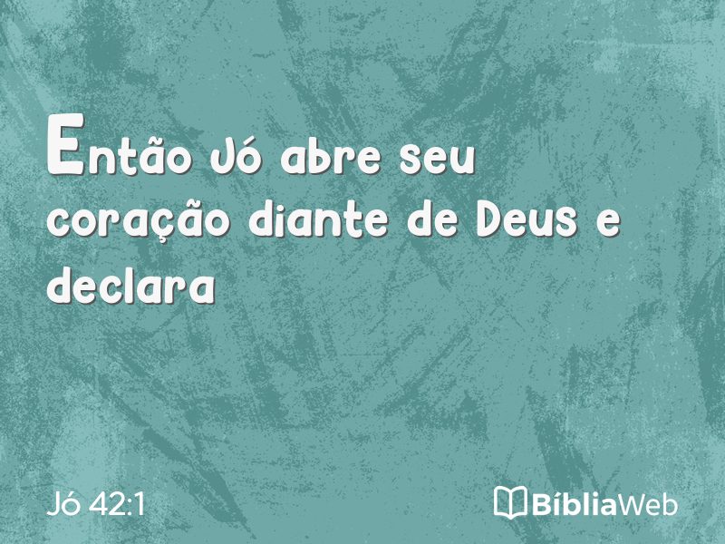 Jó 42:1 em imagem para compartilhar