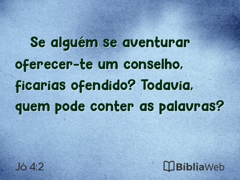 Jó 4:2 em imagem para compartilhar