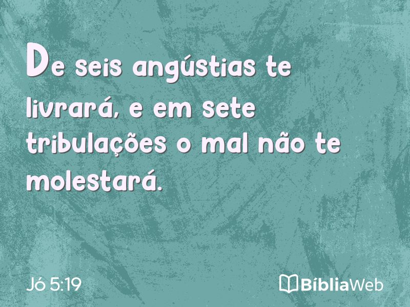 Jó 5:19 em imagem para compartilhar