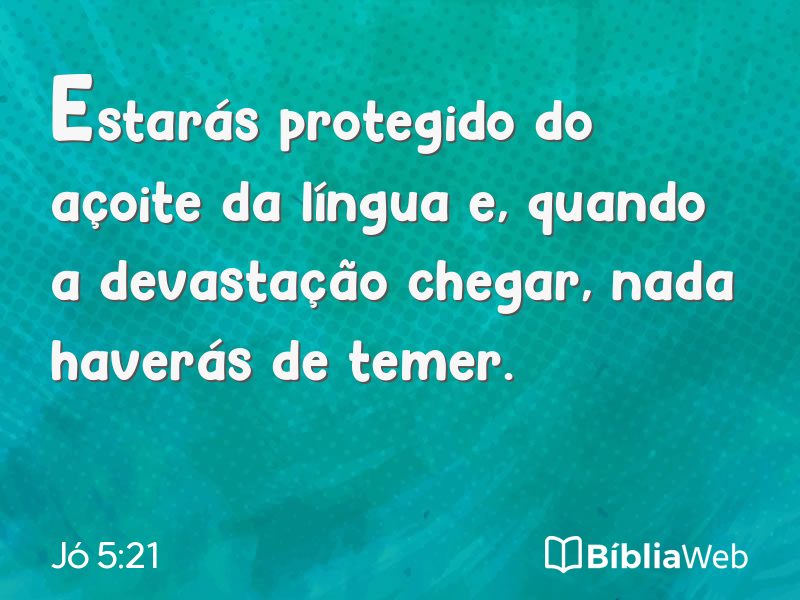 Jó 5:21 em imagem para compartilhar