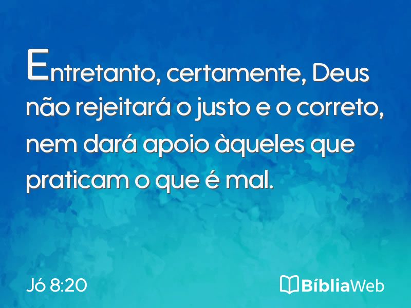 Jó 8:20 em imagem para compartilhar