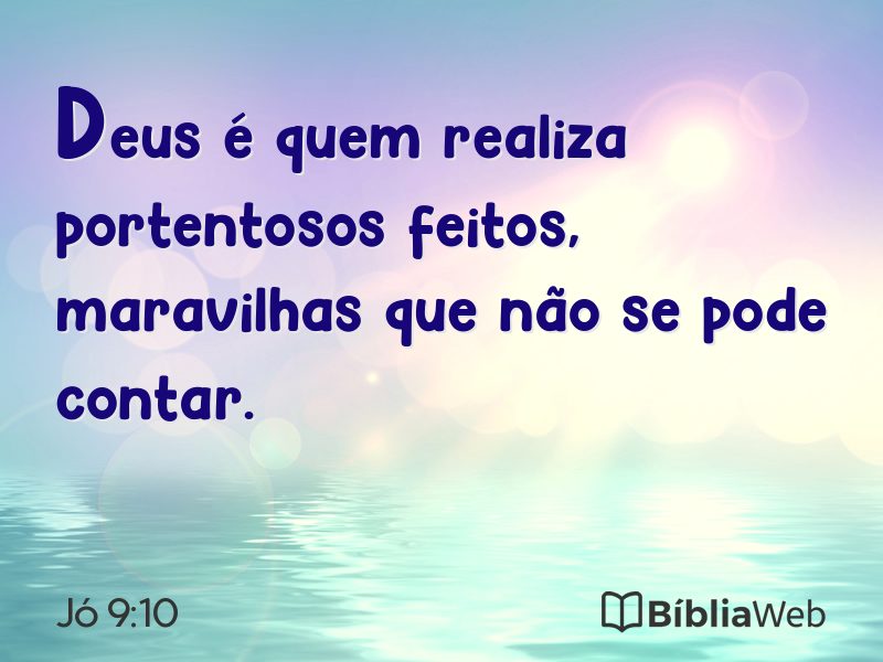 Jó 9:10 em imagem para compartilhar