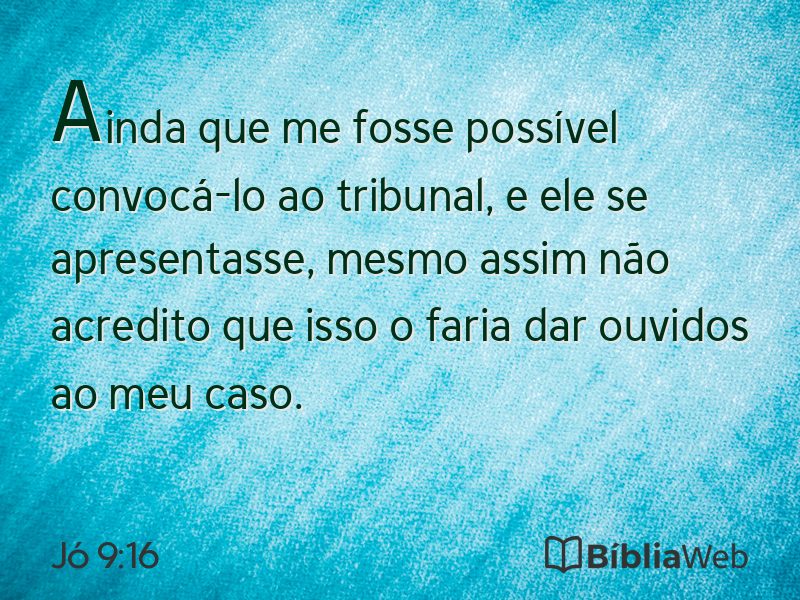 Jó 9:16 em imagem para compartilhar