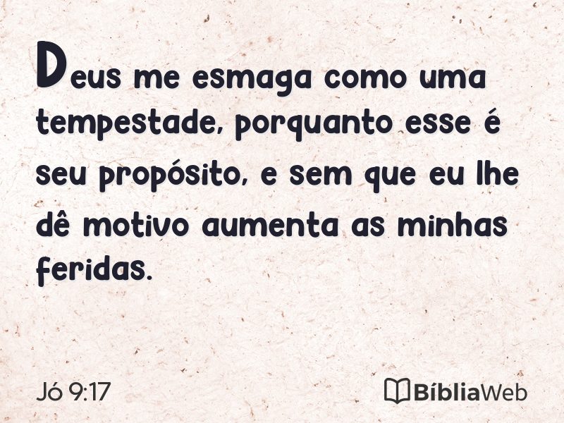 Jó 9:17 em imagem para compartilhar
