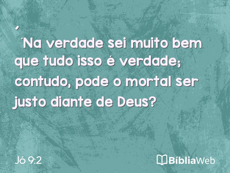 Jó 9:2 em imagem para compartilhar