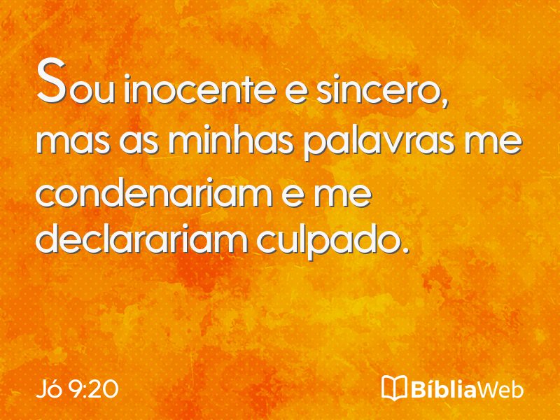 Jó 9:20 em imagem para compartilhar