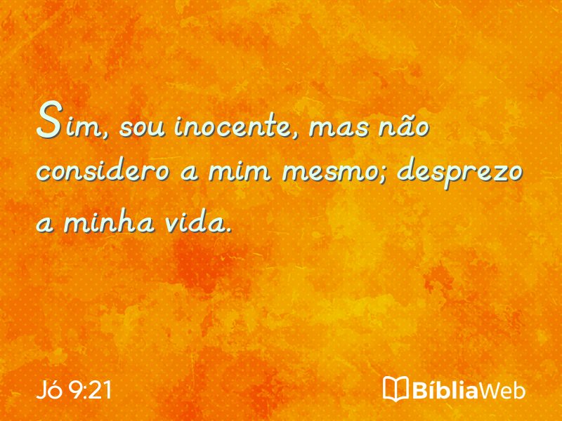 Jó 9:21 em imagem para compartilhar