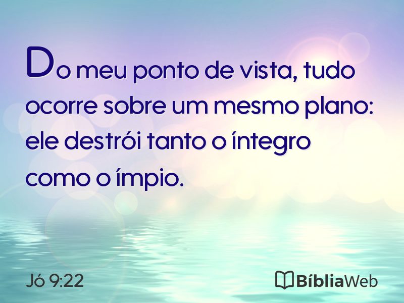 Jó 9:22 em imagem para compartilhar