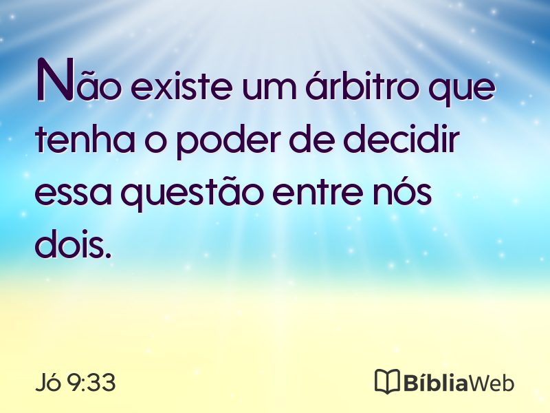 Jó 9:33 em imagem para compartilhar