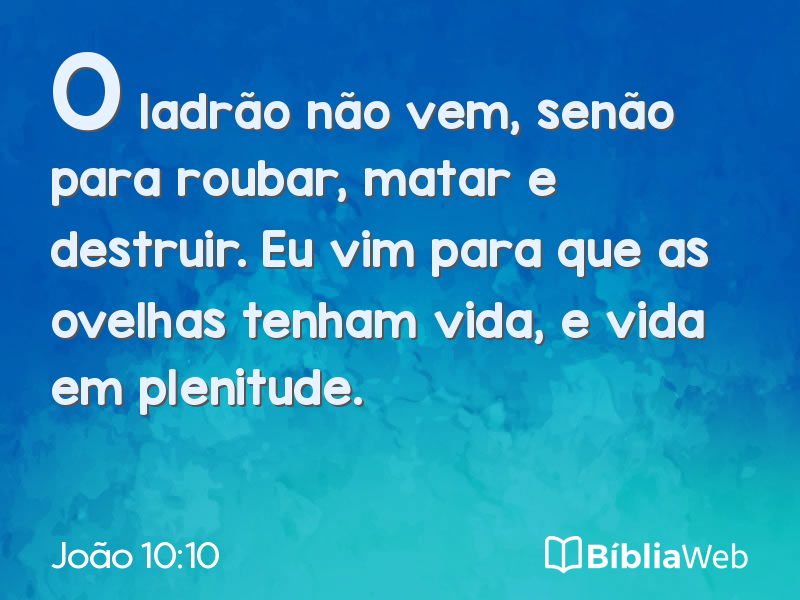 João 10:10 em imagem para compartilhar