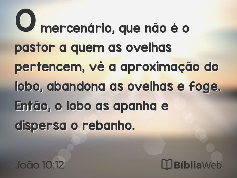 João 10:12 em imagem para compartilhar