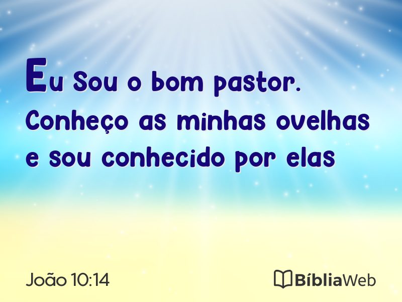 João 10:14 em imagem para compartilhar