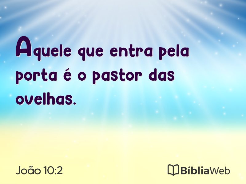 João 10:2 em imagem para compartilhar