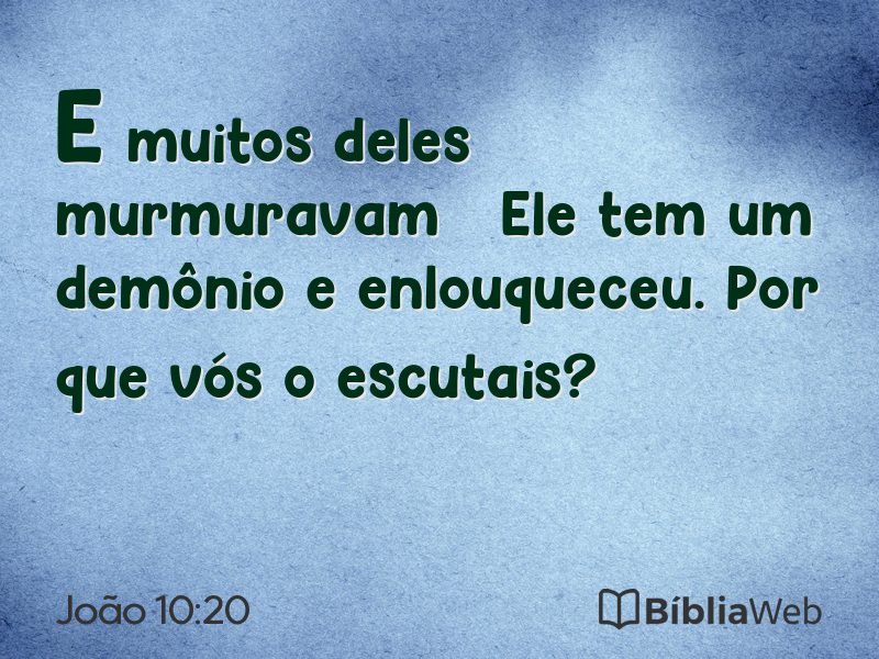 João 10:20 em imagem para compartilhar